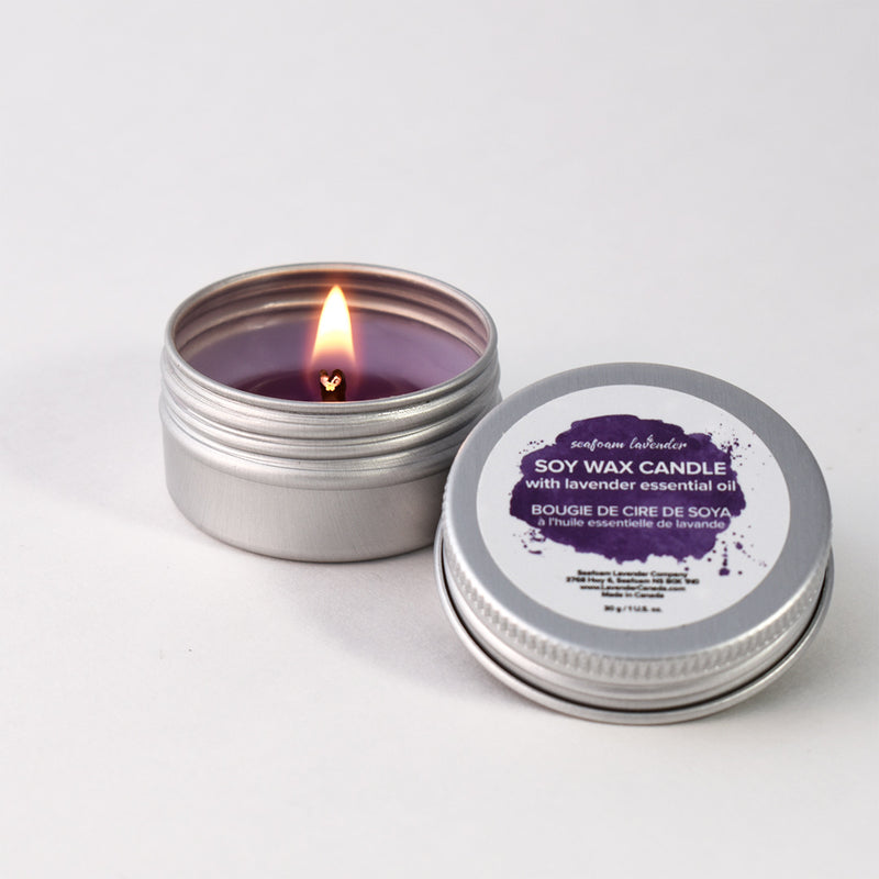 Lavender Essential Oil Tealight Candle - Seafoam Lavender
