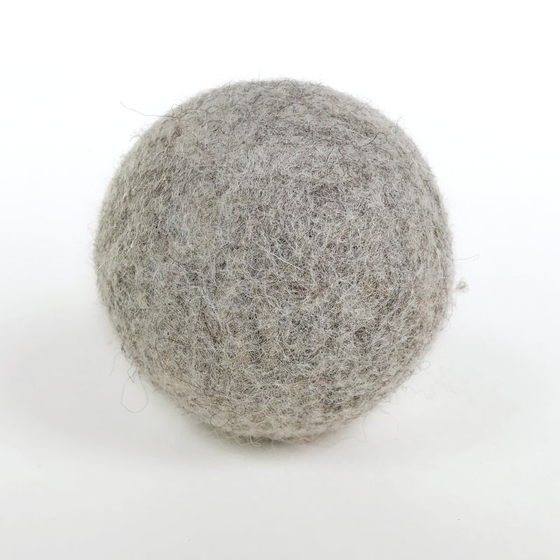 Single Merino Wool Felted Dryer Ball - Light Heather Gray – Janet
